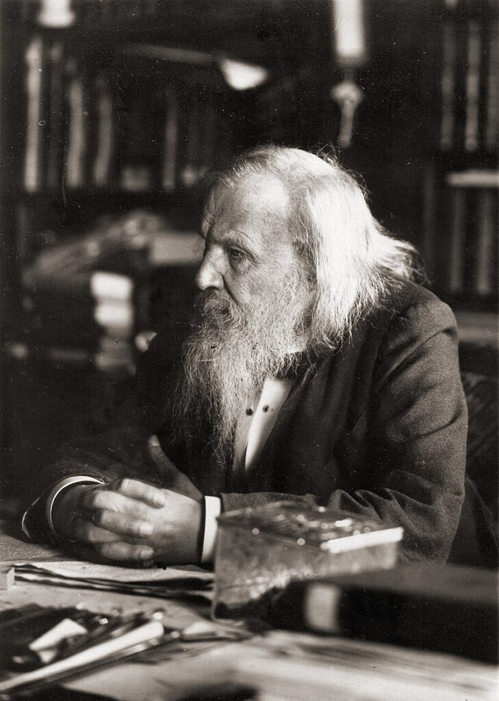 Дмитрий Иванович Менделеев,  открывший периодический закон химических элементов, один из фундаментальных законов мироздания, неотъемлемый для всего естествознания